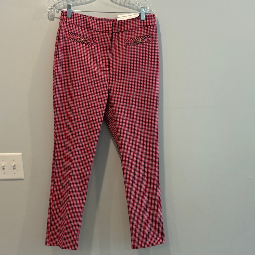 Cato Red and Black Patterned Cropped Pants
